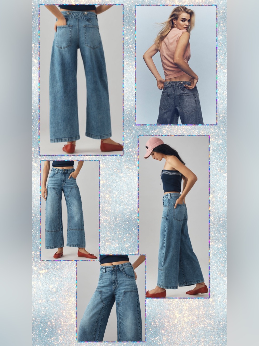 🔥RARE🔥Pilcro Myra Tapered Barrel Jeans Ankle Med Blue Wash 32T Viral - Picture 3 of 17